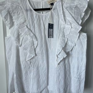 Target Universal Thread - Ruffle Eyelet Blouse - XXL